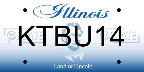 KTBU14 Illinois License Plate