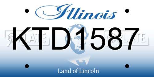 KTD1587 Illinois License Plate
