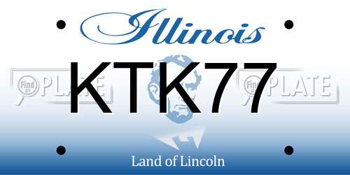 KTK77 Illinois License Plate