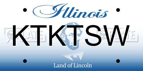KTKTSW Illinois License Plate