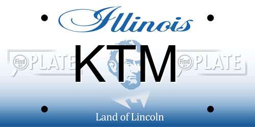 KTM Illinois License Plate