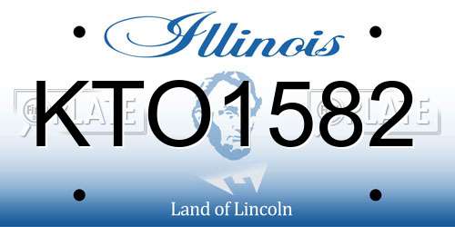 KTO1582 Illinois License Plate