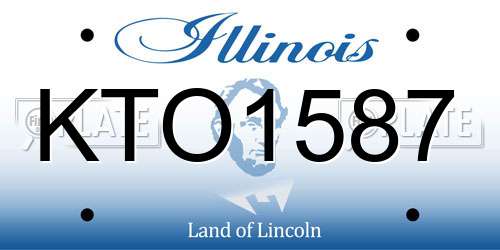 KTO1587 Illinois License Plate