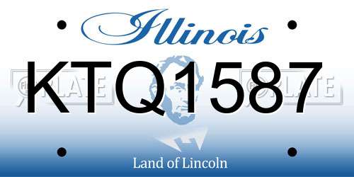KTQ1587 Illinois License Plate