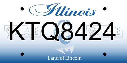 KTQ8424 Illinois License Plate