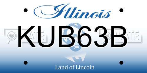 KUB63B Illinois License Plate
