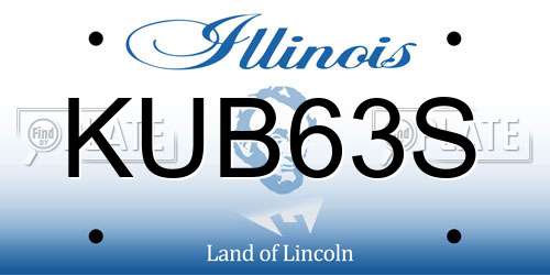 KUB63S Illinois License Plate