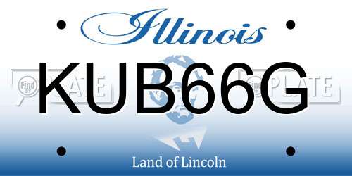 KUB66G Illinois License Plate
