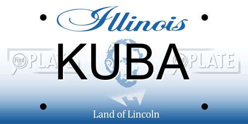 KUBA Illinois License Plate