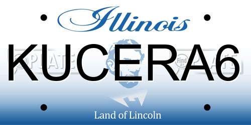 KUCERA6 Illinois License Plate