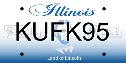 KUFK95 Illinois License Plate