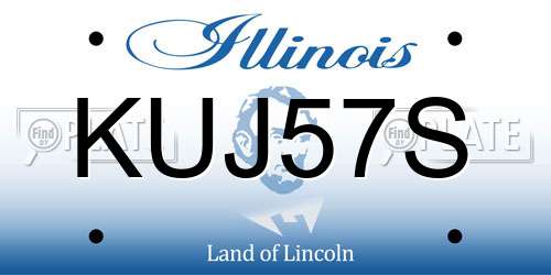 KUJ57S Illinois License Plate