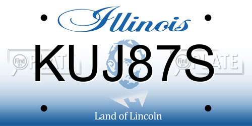 KUJ87S Illinois License Plate