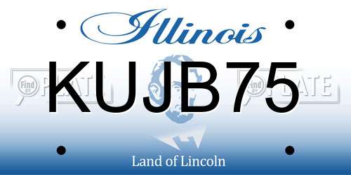 KUJB75 Illinois License Plate