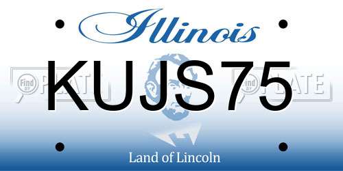 KUJS75 Illinois License Plate