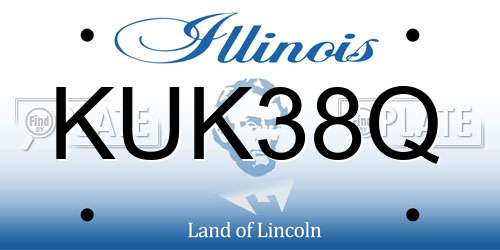 KUK38Q Illinois License Plate