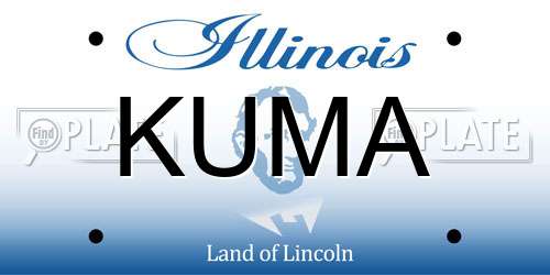 KUMA Illinois License Plate