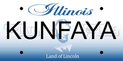 KUNFAYA Illinois License Plate