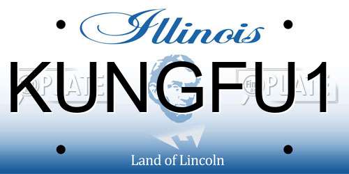 KUNGFU1 Illinois License Plate