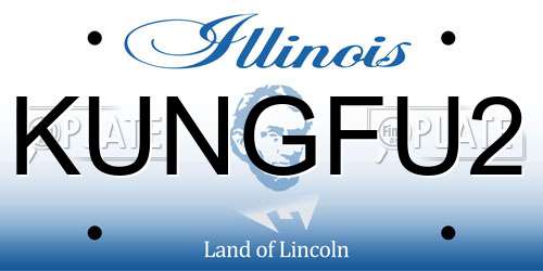KUNGFU2 Illinois License Plate