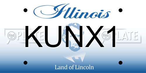 KUNX1 Illinois License Plate