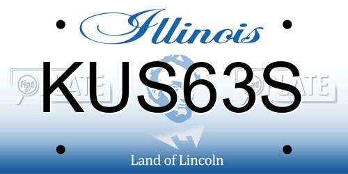KUS63S Illinois License Plate