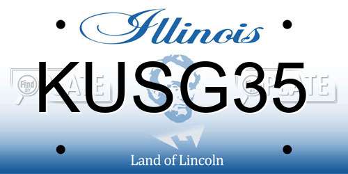 KUSG35 Illinois License Plate