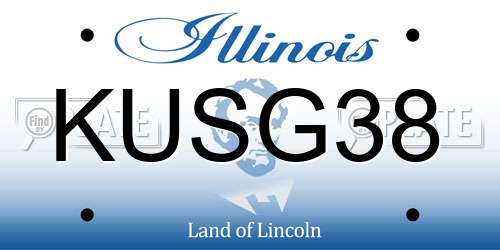 KUSG38 Illinois License Plate