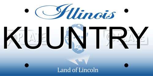 KUUNTRY Illinois License Plate