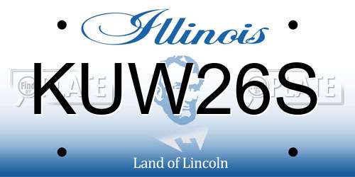 KUW26S Illinois License Plate