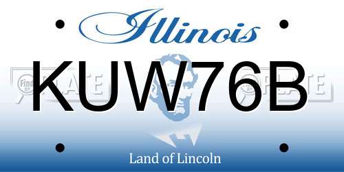 KUW76B Illinois License Plate