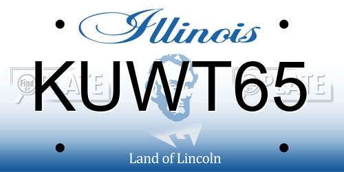 KUWT65 Illinois License Plate