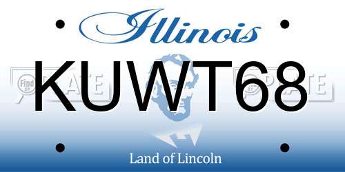 KUWT68 Illinois License Plate