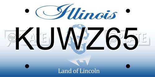 KUWZ65 Illinois License Plate