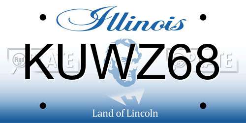 KUWZ68 Illinois License Plate