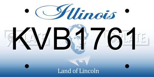KVB1761 Illinois License Plate