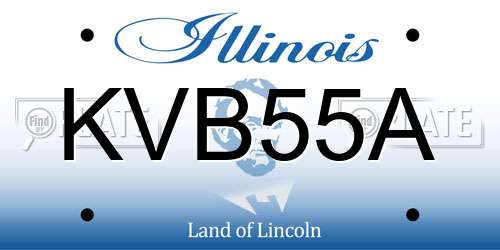 KVB55A Illinois License Plate