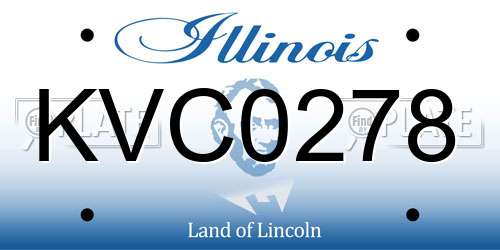 KVC0278 Illinois License Plate