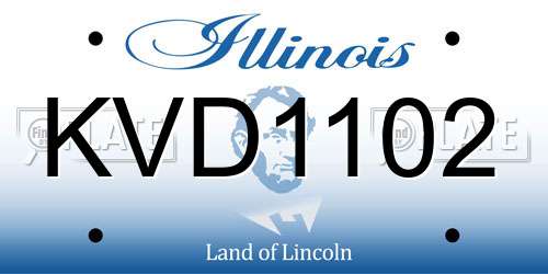 KVD1102 Illinois License Plate