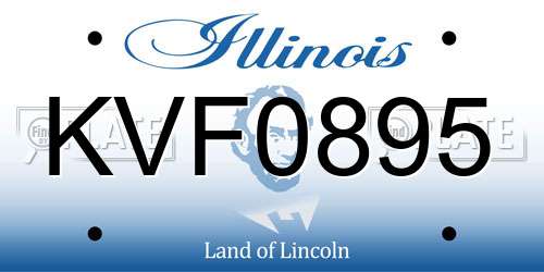 KVF0895 Illinois License Plate