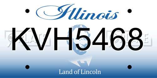 KVH5468 Illinois License Plate
