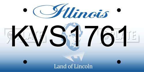 KVS1761 Illinois License Plate