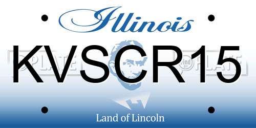 KVSCR15 Illinois License Plate