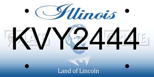 KVY2444 Illinois License Plate