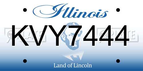 KVY7444 Illinois License Plate