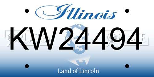 KW24494 Illinois License Plate