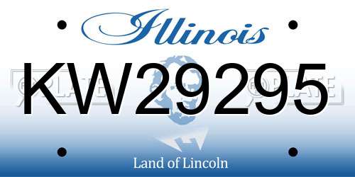 KW29295 Illinois License Plate