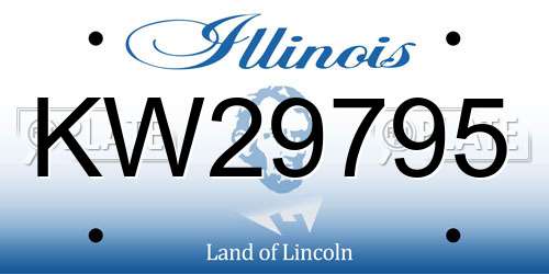 KW29795 Illinois License Plate