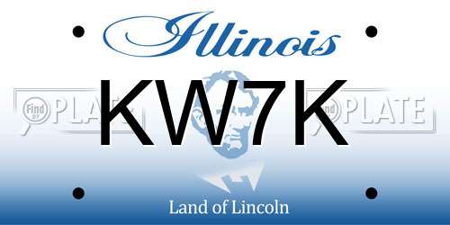KW7K Illinois License Plate