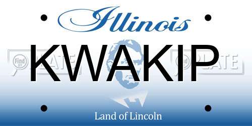 KWAKIP Illinois License Plate